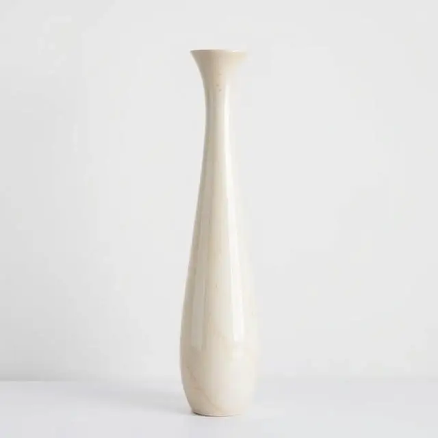 Tall, elegant ceramic vase.