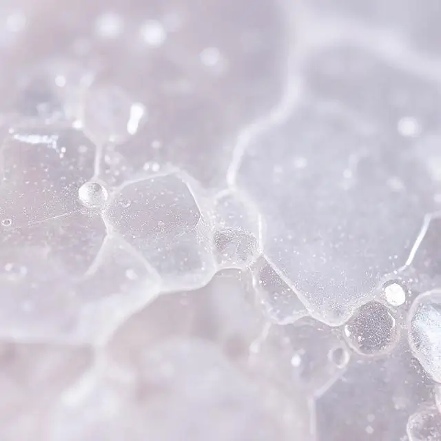 Macro shot of a crystalline glaze.