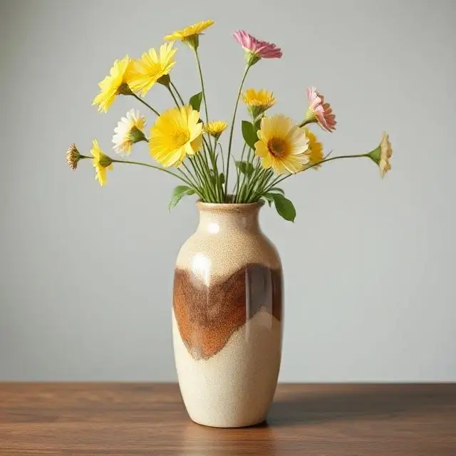 Short wide vase