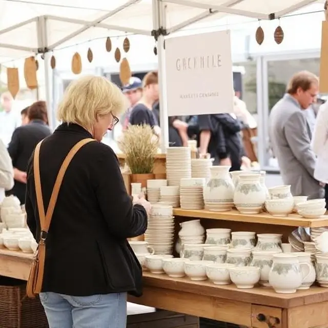 Gentle Ceramics products at a local market stall